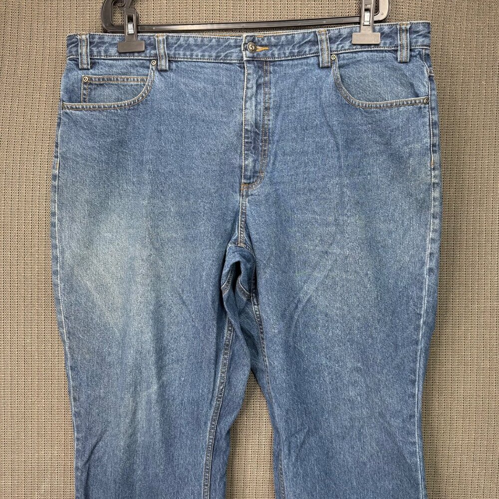 Duluth Trading Mens 44x30 Blue Relaxed Fit Denim Jeans - Picture 3 of 8